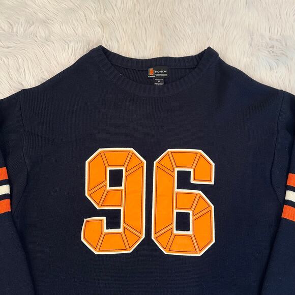 Budabean Vintage 90’s Men’s Jersey Sweater Athletic Chunky Crew Neck Pullover - Picture 2 of 11